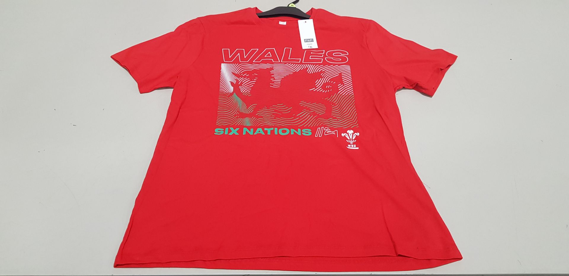 200 X BRAND NEW SIX NATIONS 2021 WALES RUGBY SHIRTS SIZE LARGE