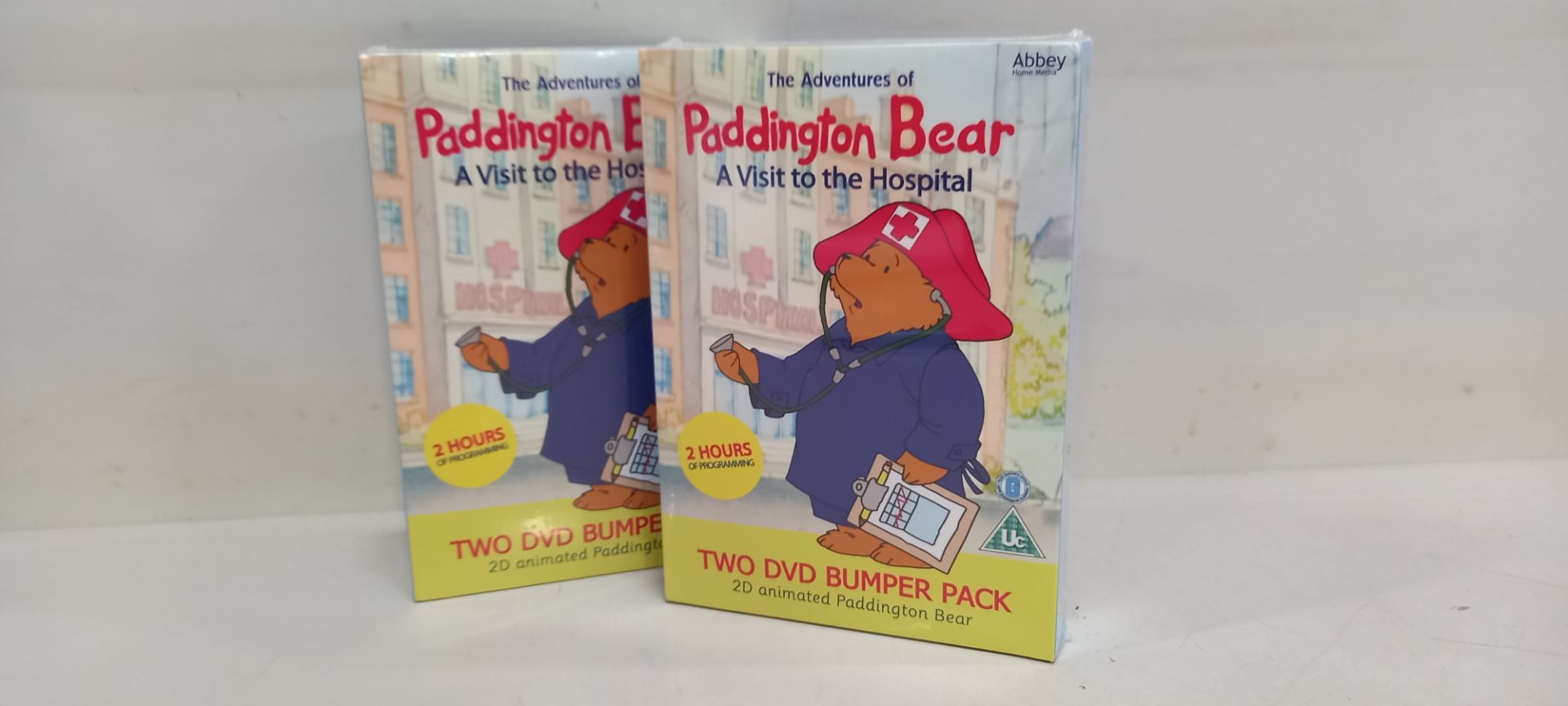 120 X BRAND NEW THE ADVENTURES OF PADDINGTON BEAR A VISIT TO THE HOSPITAL ( 2 DVD BUMPER PACK ) -
