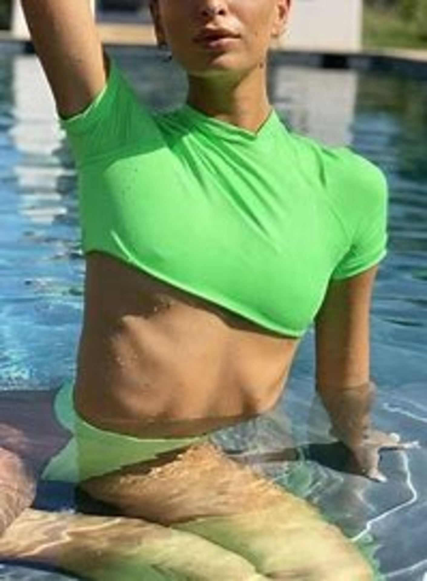 10 X BRAND NEW HUGZ IBIZA T SHIRT BIKINIS IN NEON GREEN - SIZE M - IN INDIVIDUAL BAGS WITH TAGS - - Image 2 of 2