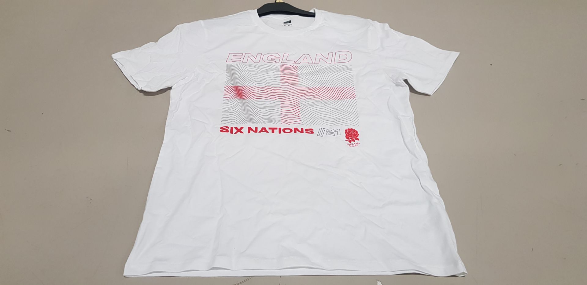 200 X BRAND NEW SIX NATIONS 2021 ENGLAND RUGBY SHIRTS SIZE MEDIUM