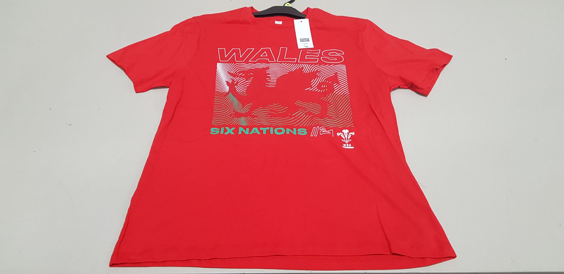 200 X BRAND NEW SIX NATIONS 2021 WALES RUGBY SHIRTS SIZE MEDIUM