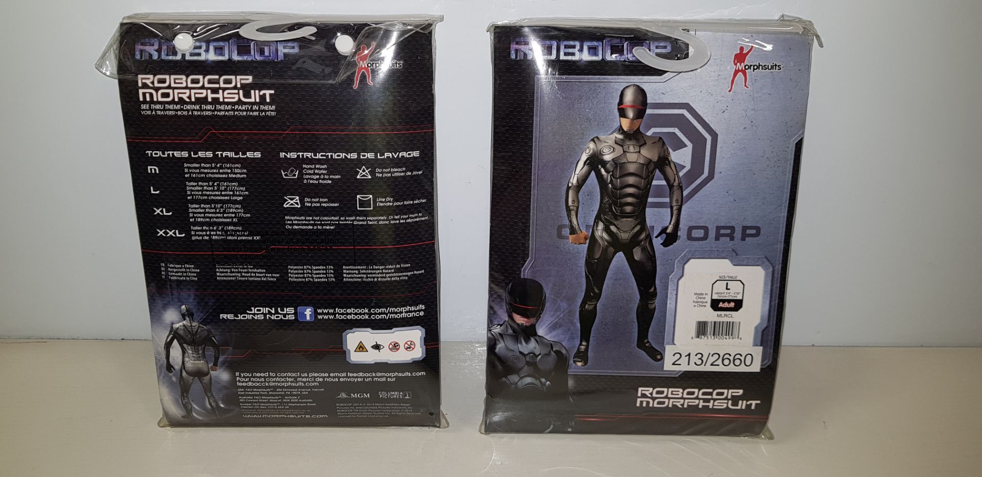 25 X BRAND NEW ROBOCOP MORPHSUITS SIZE LARGE