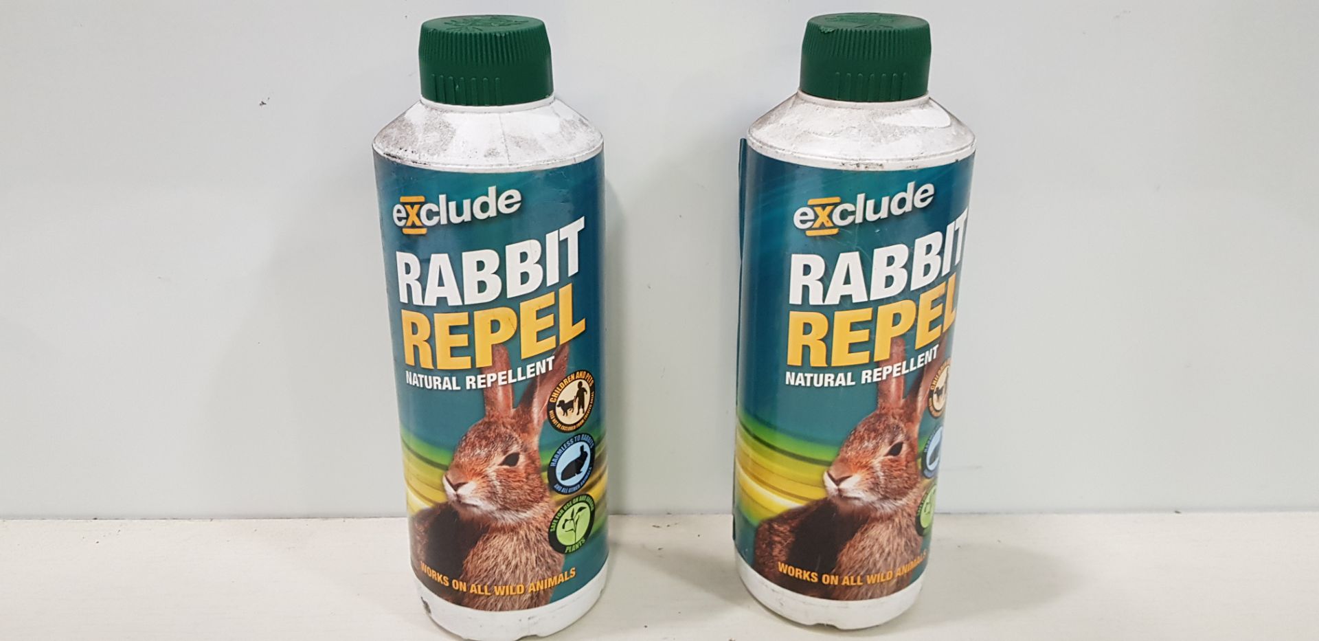 95 X BRAND NEW EXCLUDE RABBIT REPEL NATURAL REPELLENT ( WORKS ON ALL WILD ANIMALS (ECO FRIENDLY)