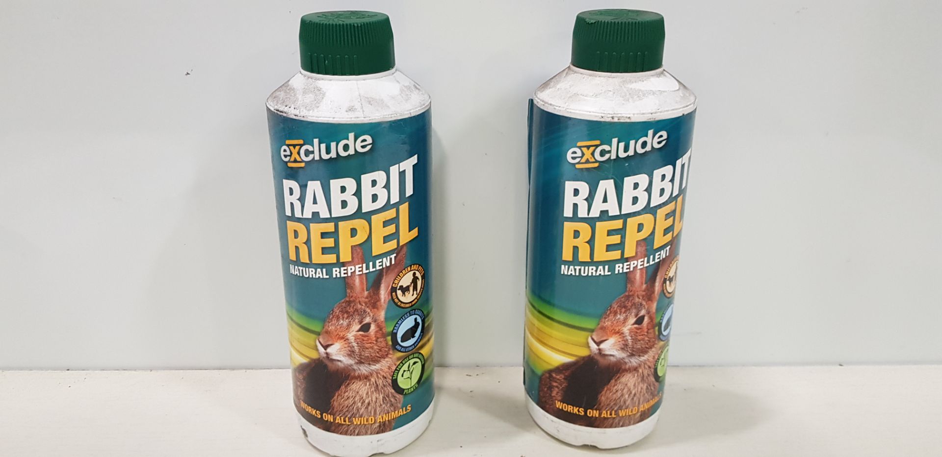 96 X BRAND NEW EXCLUDE RABBIT REPEL NATURAL REPELLENT ( WORKS ON ALL WILD ANIMALS (ECO FRIENDLY)