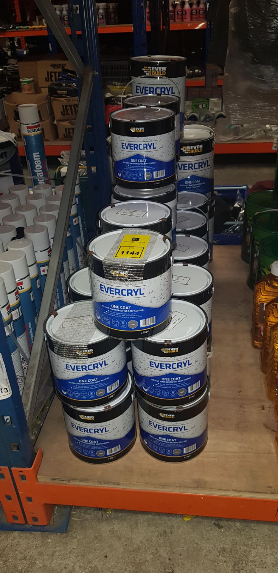 32 X BRAND NEW EVERBUILD EVERCRYL INSTANT (ONE COAT) WATERPROOF ROOF COATING - IN SIZES 2.5KG & 5KG