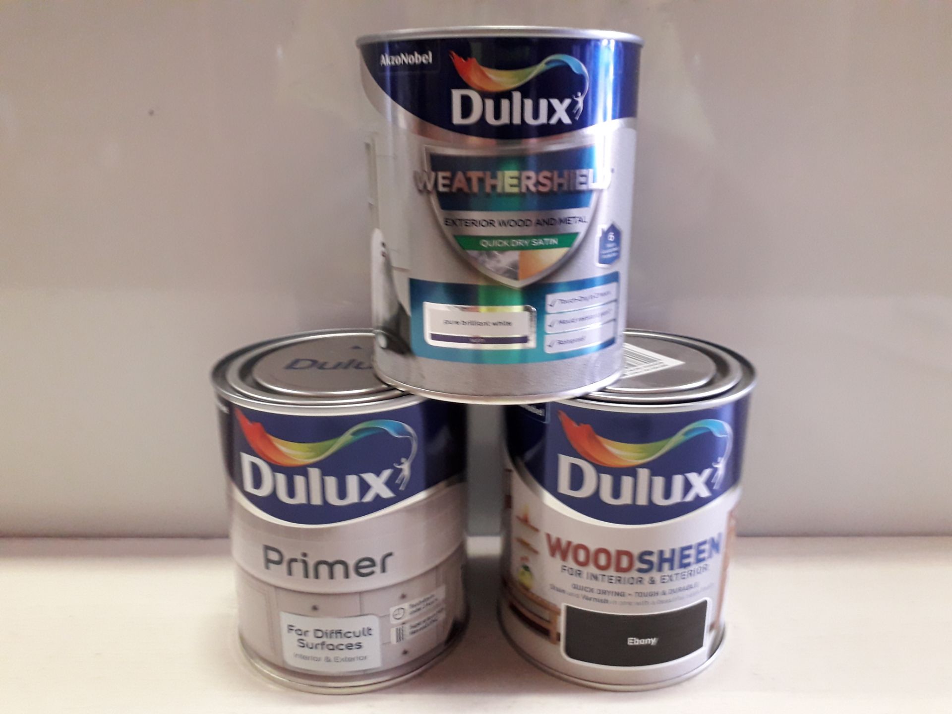 30 X BRAND NEW DULUX LOT TO INCLUDE DULUX WEATHERSHIELD FOR EXTERIOR FOR WOOD AND METAL (