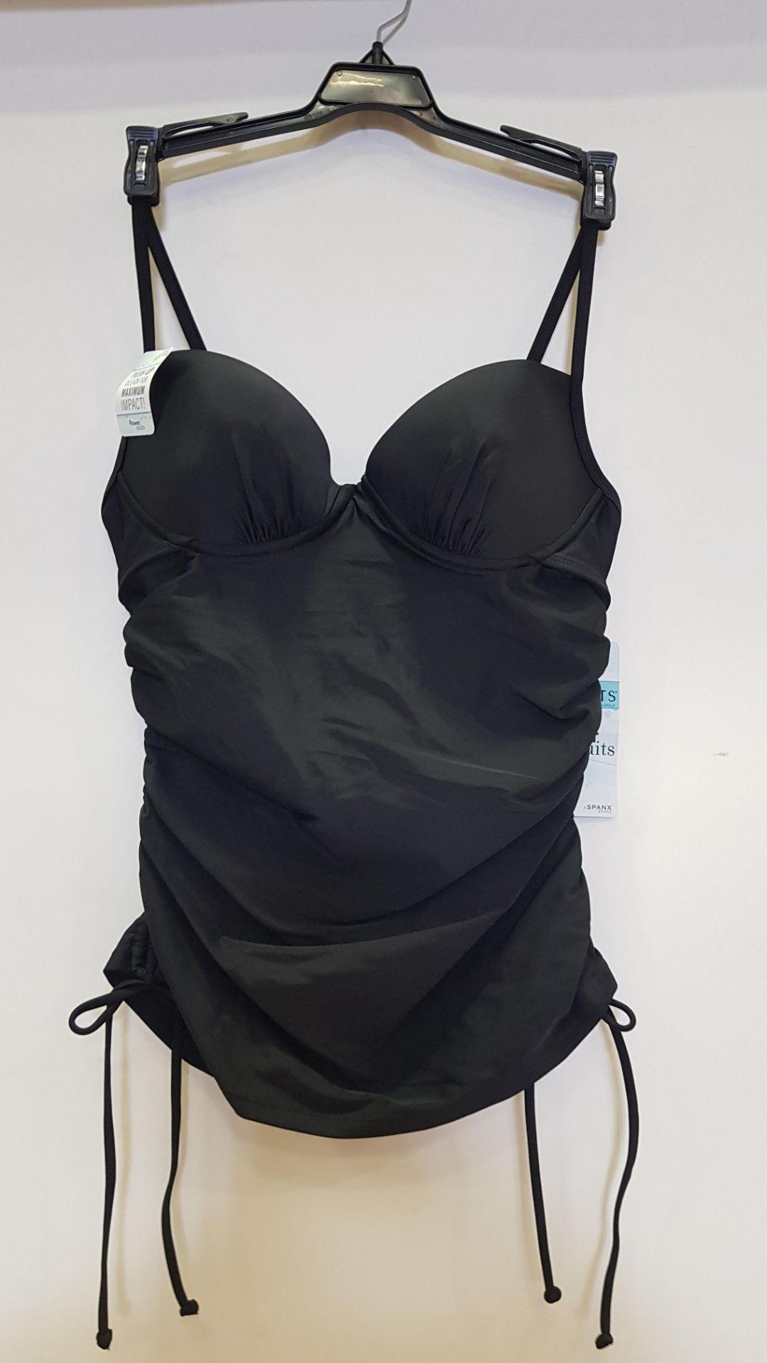 20 X BRAND NEW SPANX JET BLACK PUSH UP TANKINIS SIZE SMALL AND MEDIUM RRP $34.99 (TOTAL RRP $699.