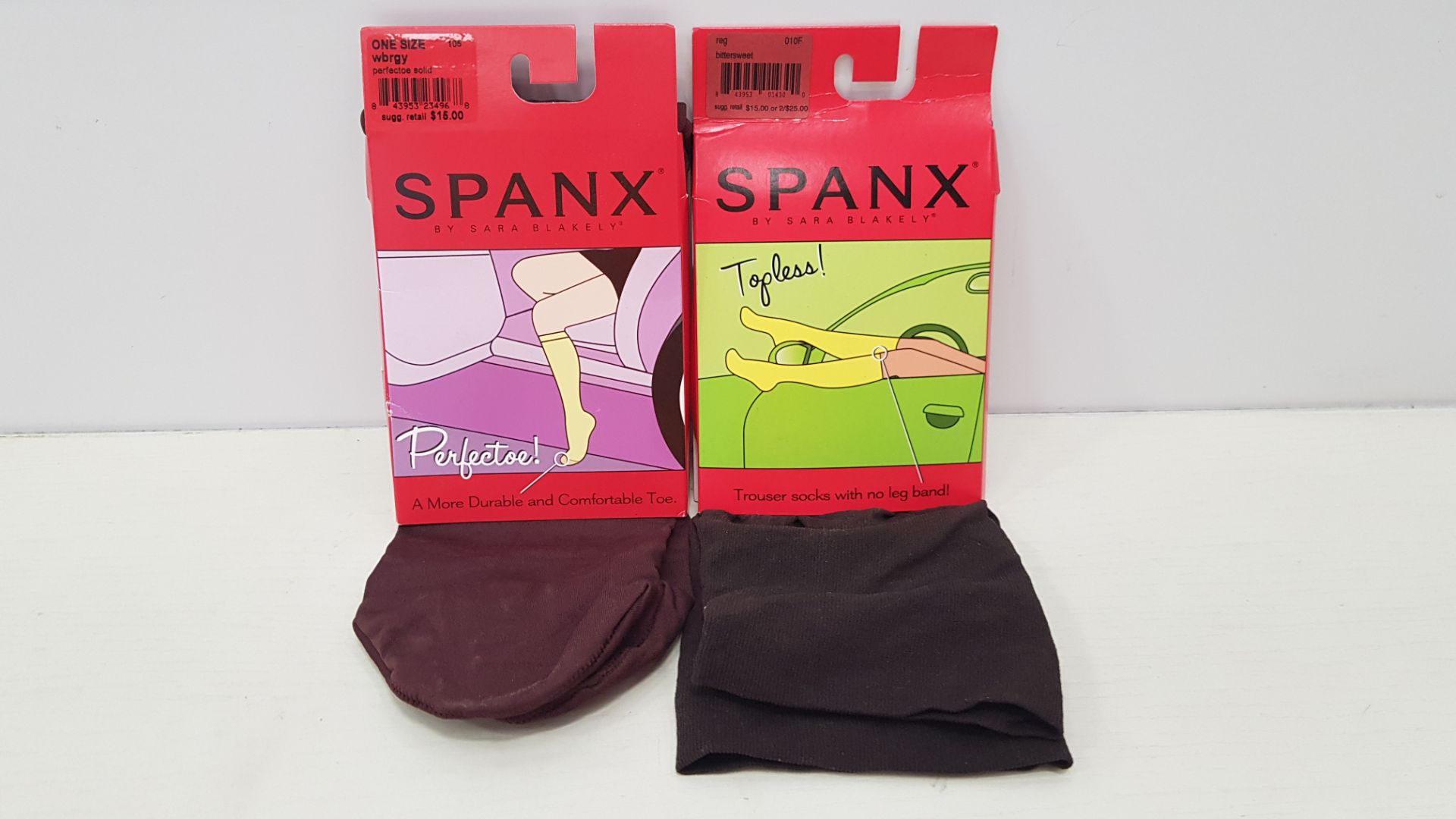 30 PIECE MIXED SPANX LOT CONTAINING TROUSER SOCKS WITH NO LEG BAND, PERFECTOE SOLID IN ONE SIZE