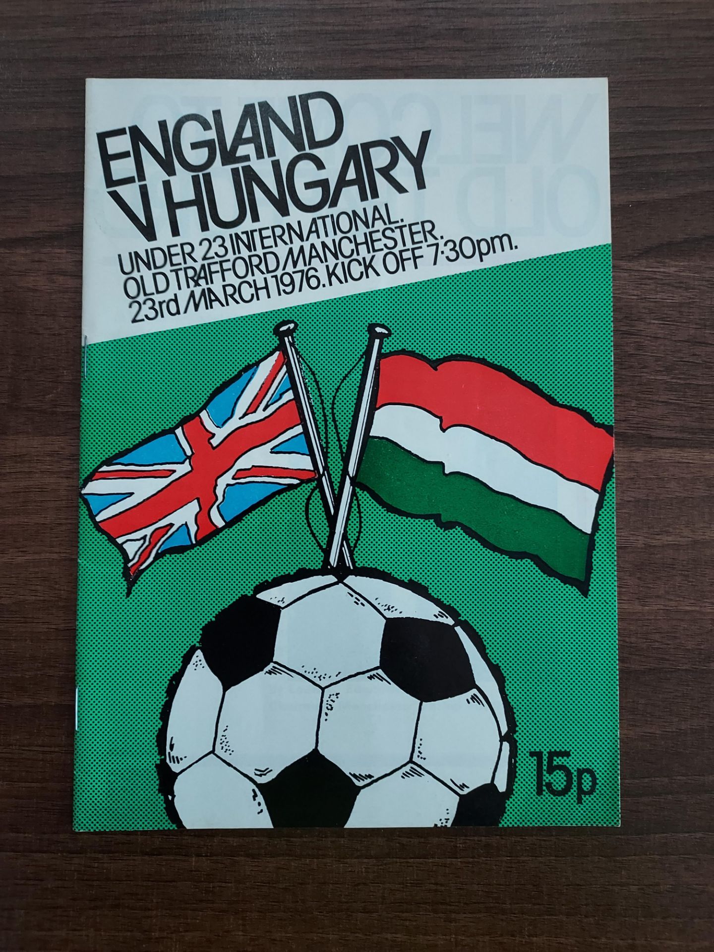 ENGLAND VS HUNGARY U23 INTERNATIONAL PLAYED AT OLD TRAFFORD 1975/76