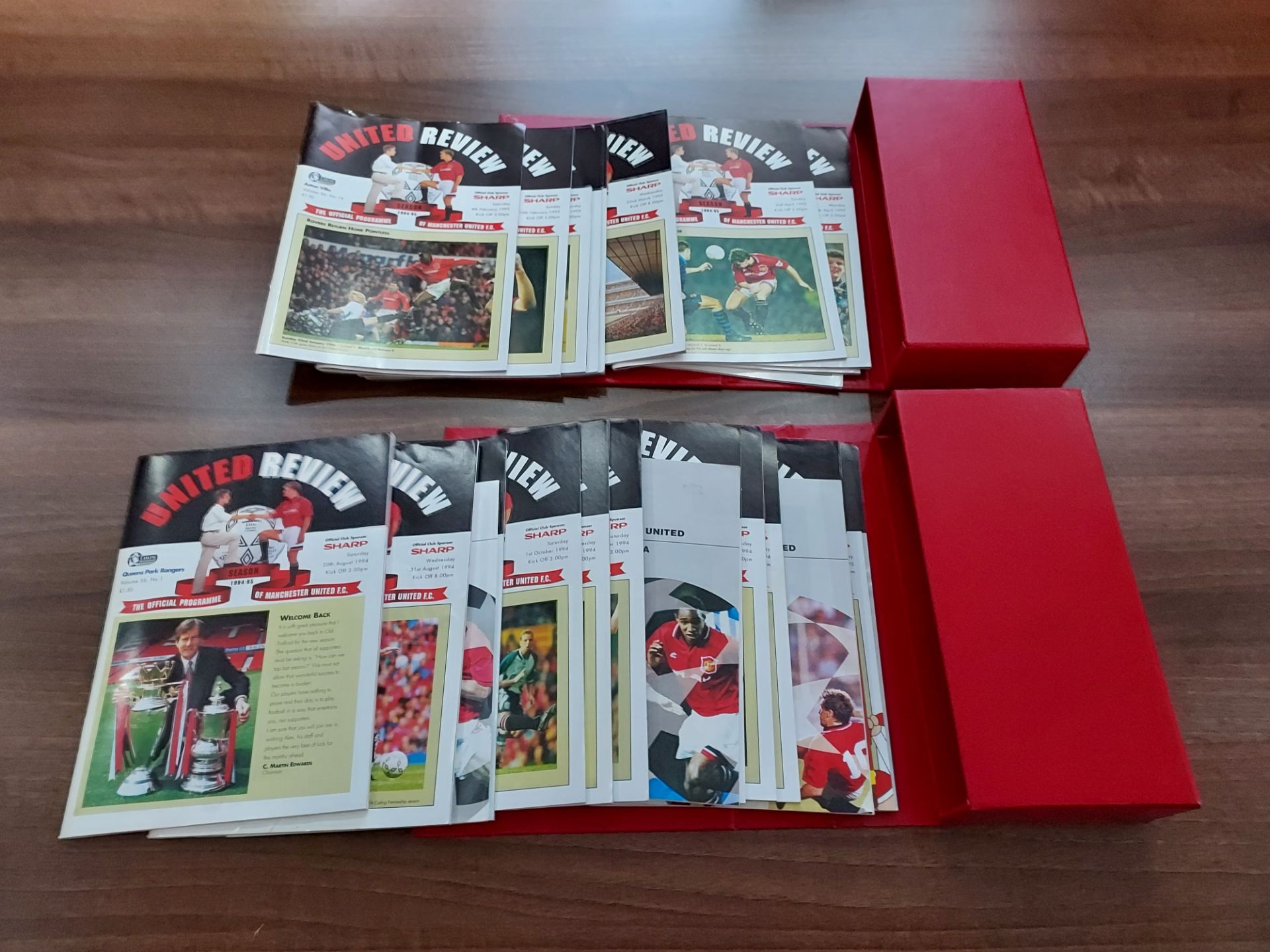 28 X MANCHESTER UNITED HOME GAME PROGRAMS AND 3 X CHAMPIONS LEAGUE PROGRAMS 1994/95 - Image 2 of 2