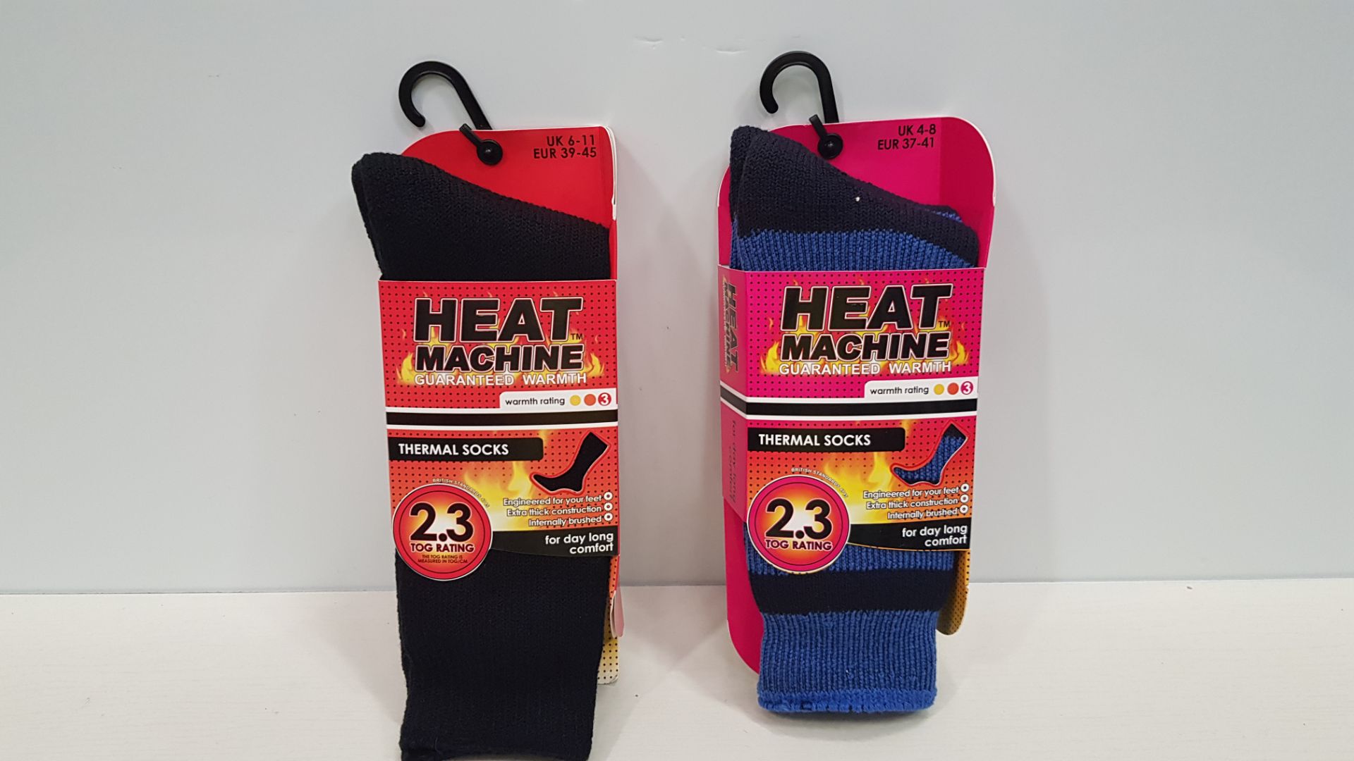 30 X BRAND NEW HEAT MACHINE THERMAL SOCKS IN VARIOUS COLOURS AND VARIOUS SIZES