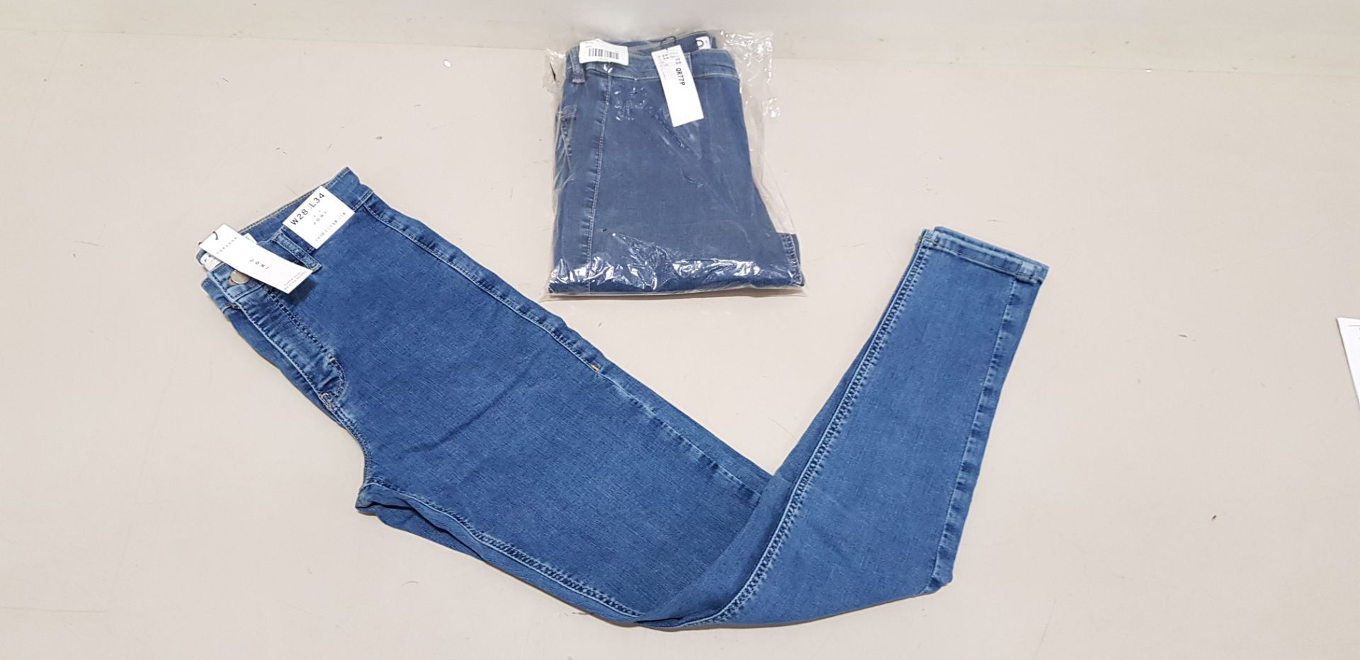 10 X BRAND NEW TOPSHOP JONI BLUE DENIM JEANS UK SIZE 10