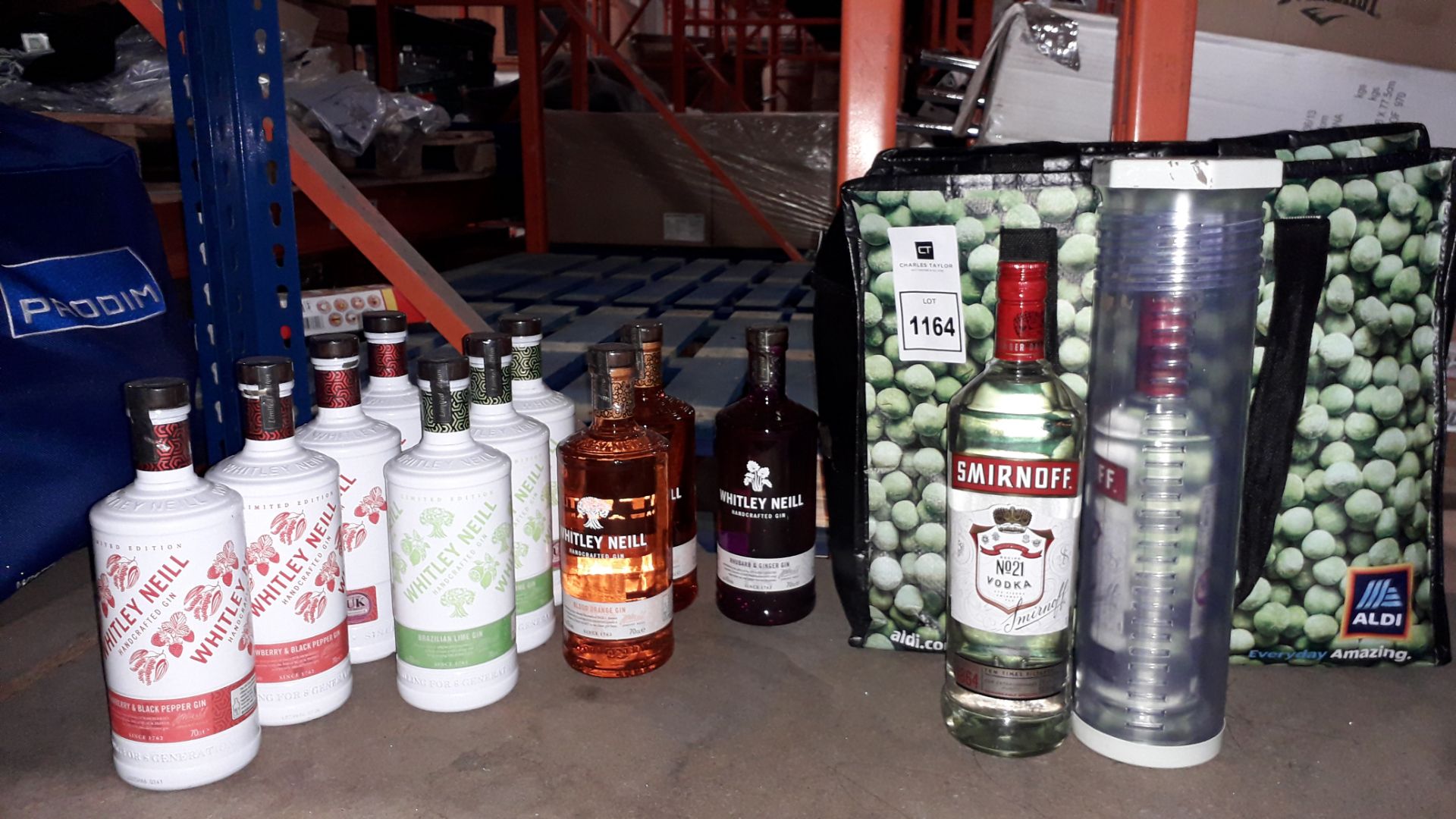 12 X BRAND NEW ALCOHOL LOT TO INCLUDE 2 X SMIRNOFF VODKA COMES IN 1L / 750 ML AND 10 WHITLEY NEIL