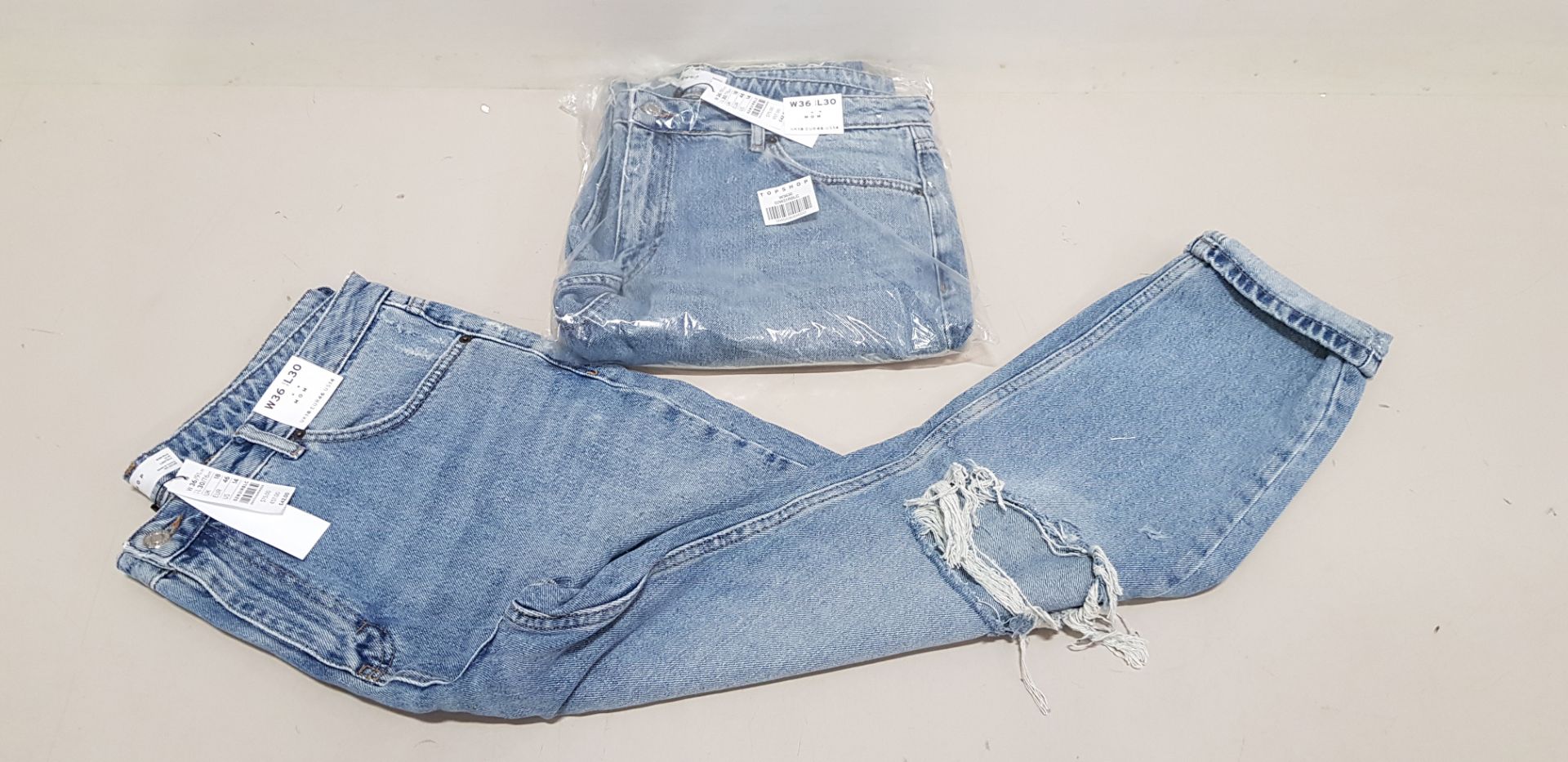 6 X BRAND NEW TOPSHOP MOM DENIM JEANS UK SIZE 18 RRP £42.00 (TOTAL RRP £252.00)