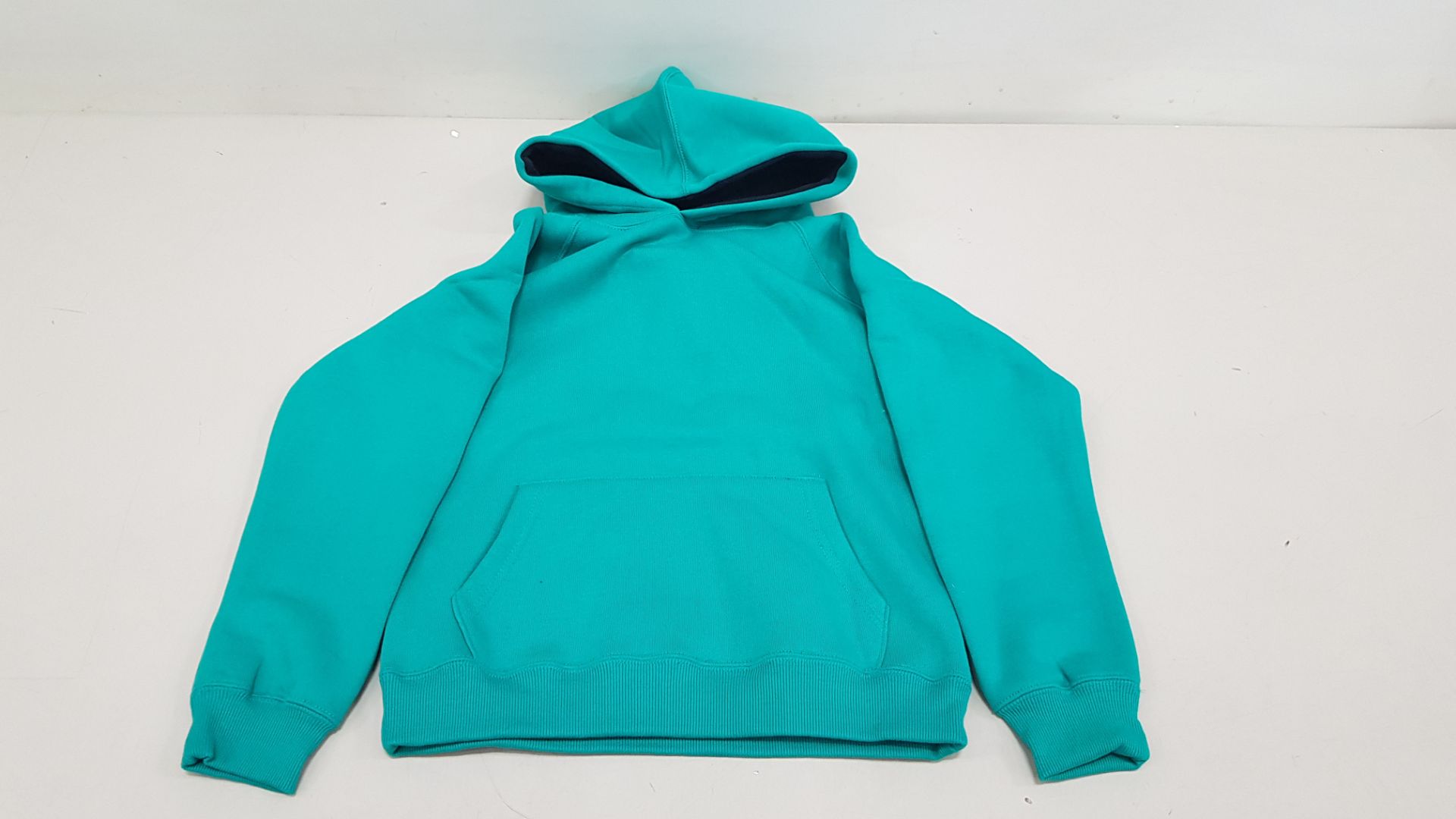 20 X BRAND NEW PAPINI HOODED SWEATSHIRTS IN TEAL / NAVY SIZE 9-10 YEARS