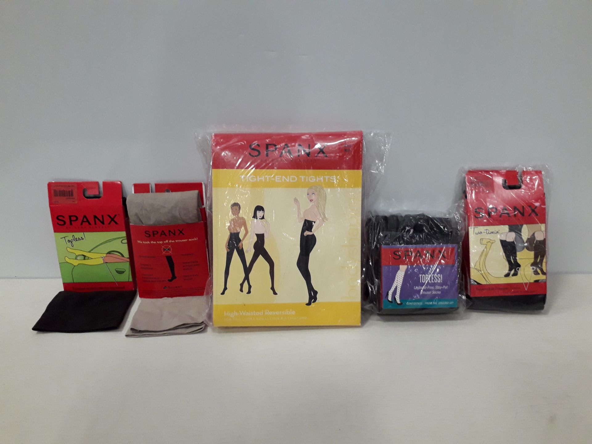 40 X BRAND NEW MIXED SPANX LOT CONTAINING SHEER KNEE HIGHS IN COCOA COLOUR , TOPLESS TROUSER SOCKS ,