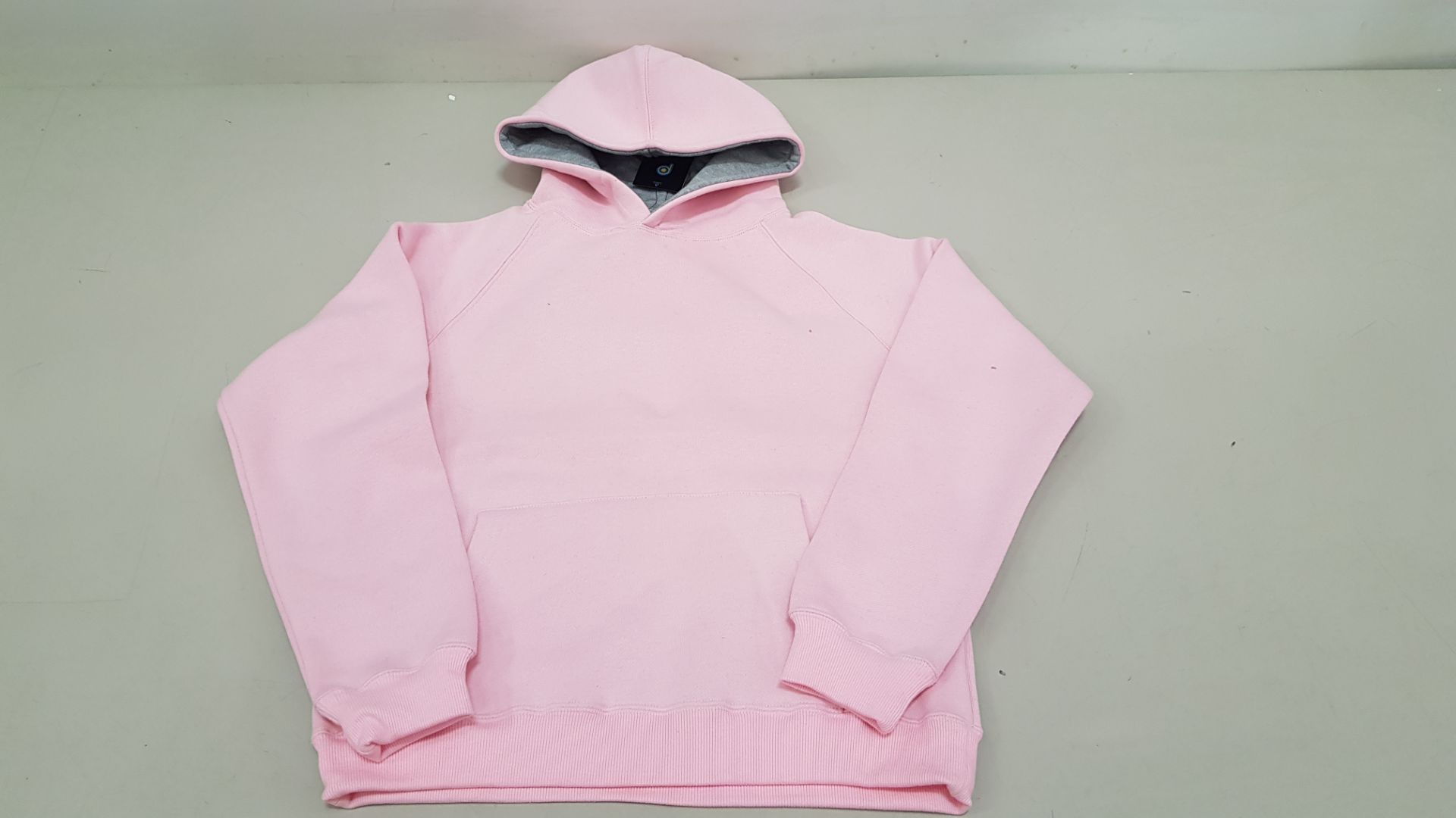 20 X BRAND NEW PAPINI HOODED SWEATSHIRTS IN PINK / GREY MARL SIZE 9-10 YEARS AND 11-12 YEARS