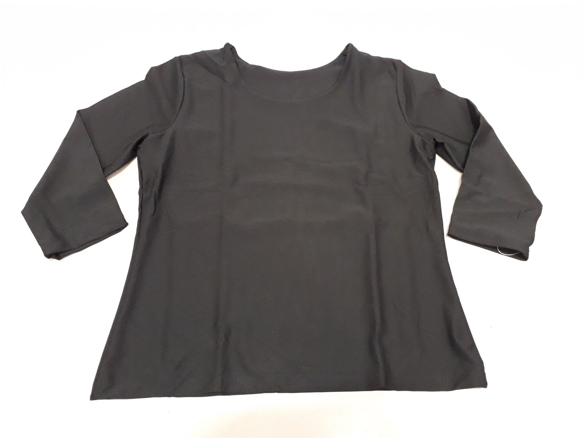 25 X BRAND NEW SPANX 3/4 BOATNECK TOP ALL IN JET BLACK IN ( L)