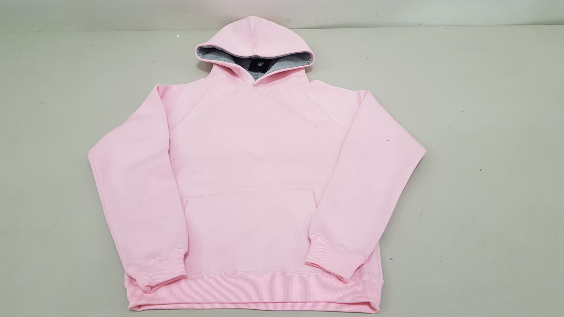 20 X BRAND NEW PAPINI HOODED SWEATSHIRTS IN PINK / GREY MARL SIZE 11-12 YEARS