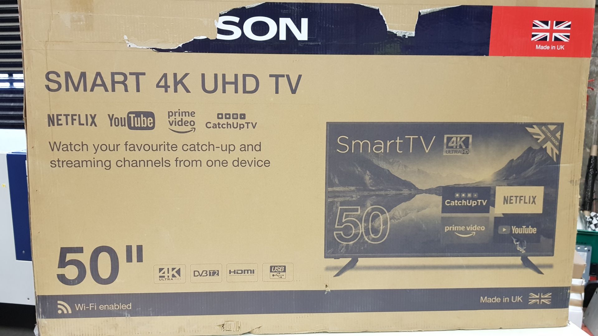 1 X BRAND NEW FERGUSON SMART 4K ULTRA HD TV 50