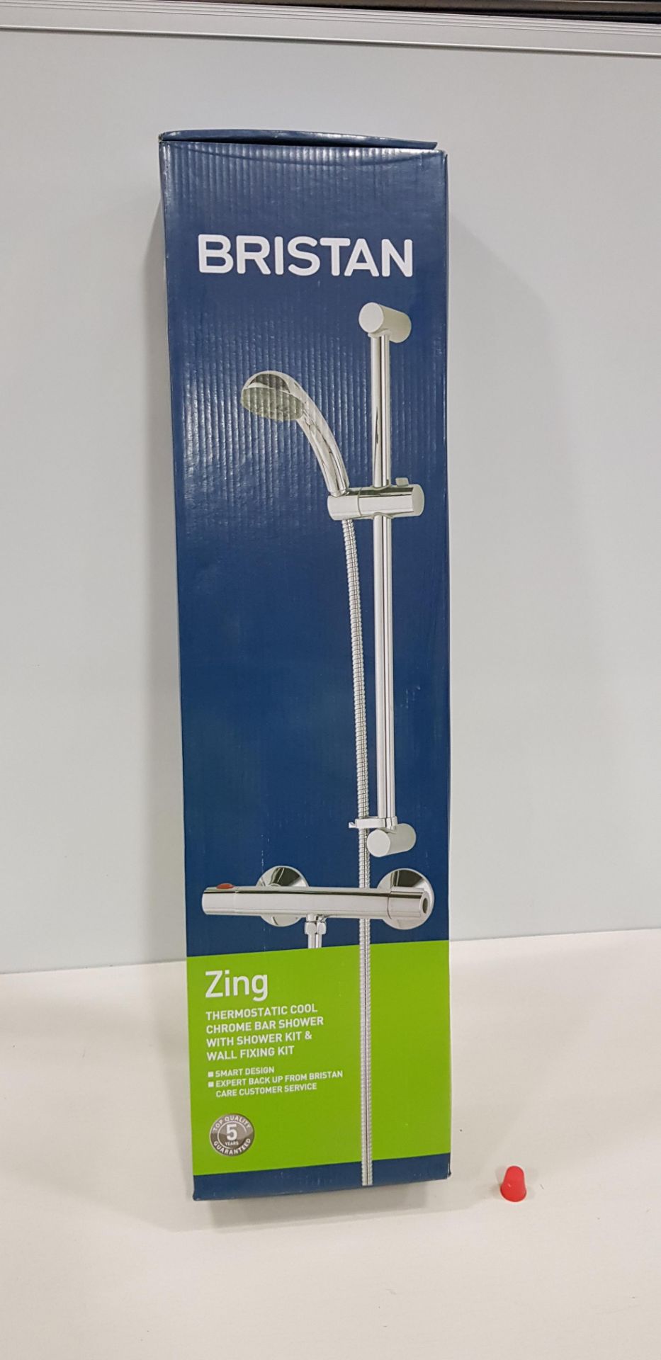 1 X BRAND NEW BRISTAN ZING THERMOSTATIC COOL CHROME BAR SHOWER WITH SHOWER KIT & WALL FIXING KIT