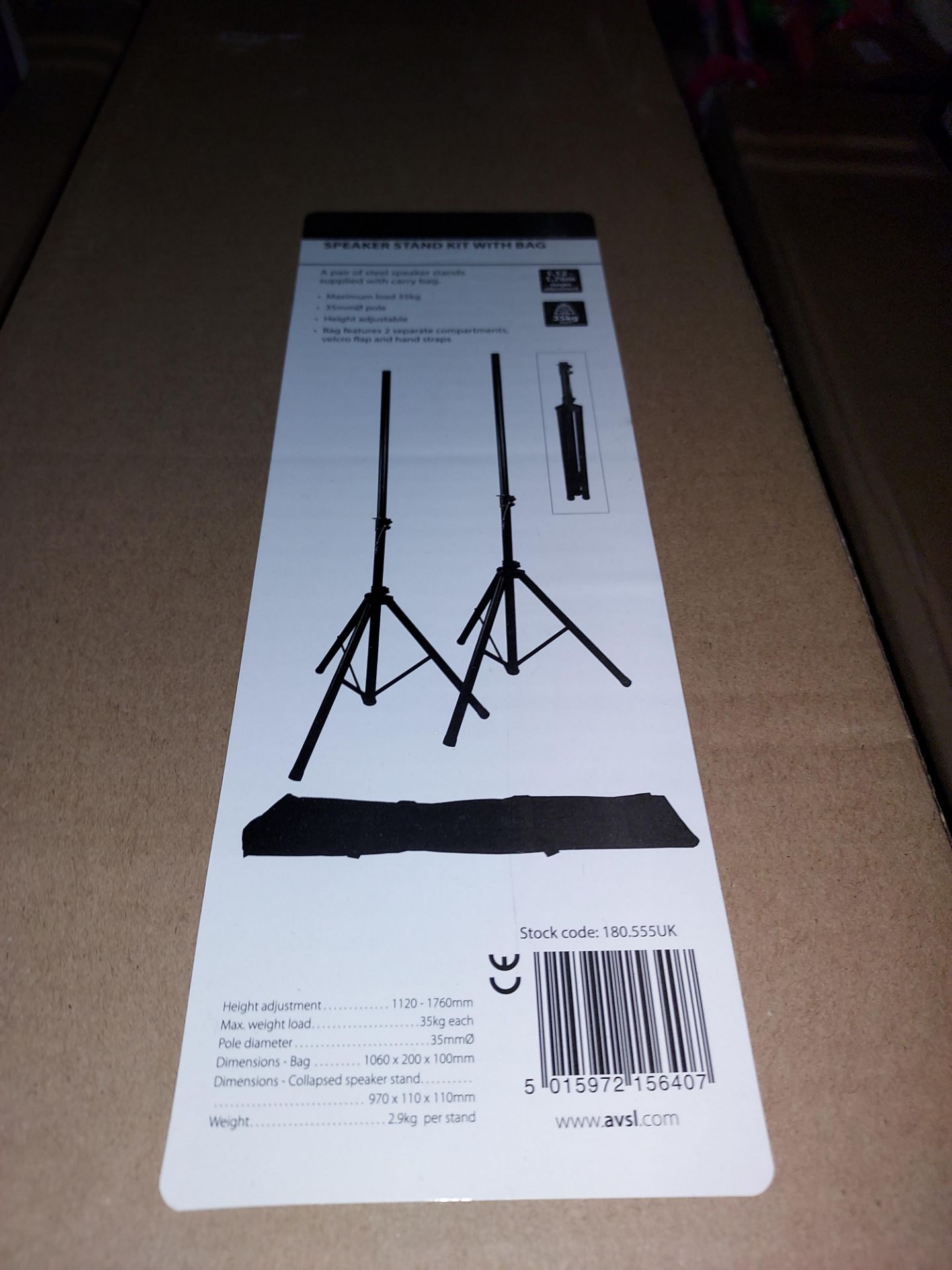 3 X PAIRS OF BRAND NEW 1.12-1.76CM SPEAKER STAND KITS WITH BAG (UNBRANDED)