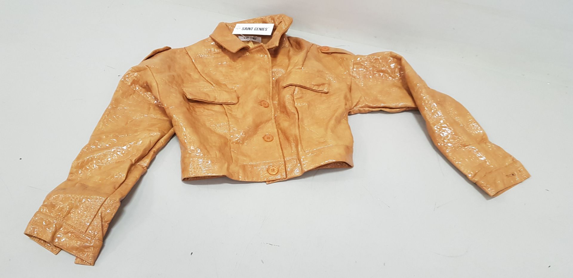 12 X BRAND NEW SAINT GENIES TAN CROPPED JACKETS SIZE 8