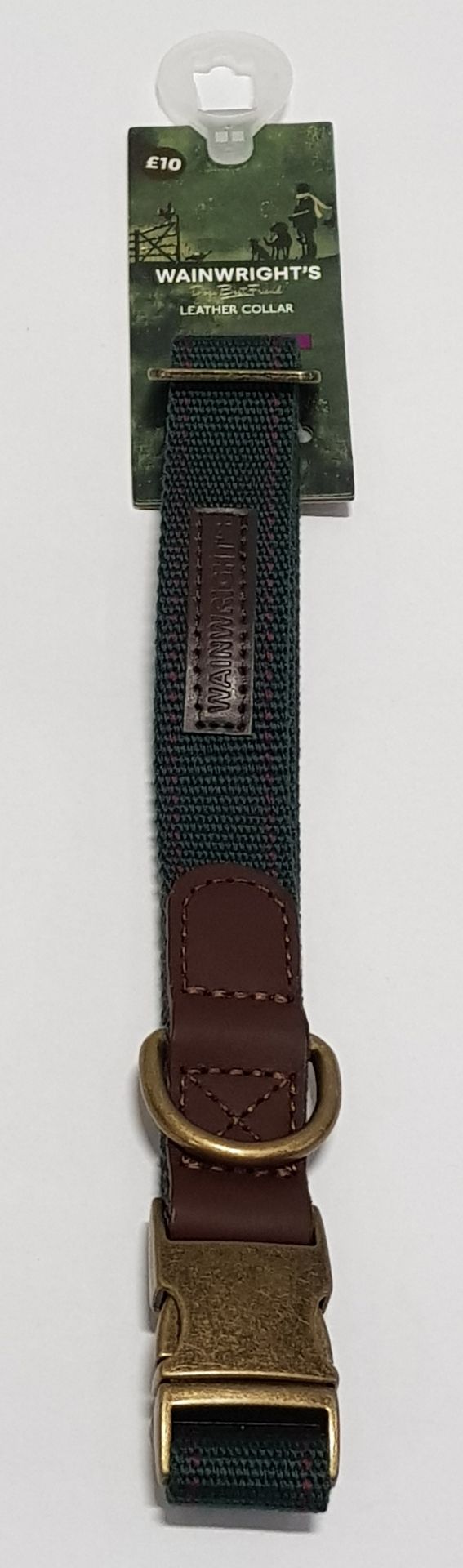 30 X BRAND NEW WAINWRIGHT'S QUALITY LEATHER / CANVAS DOG COLLARS IN 3 ASSORTED SIZES - LARGE 51-71CM - Image 2 of 3