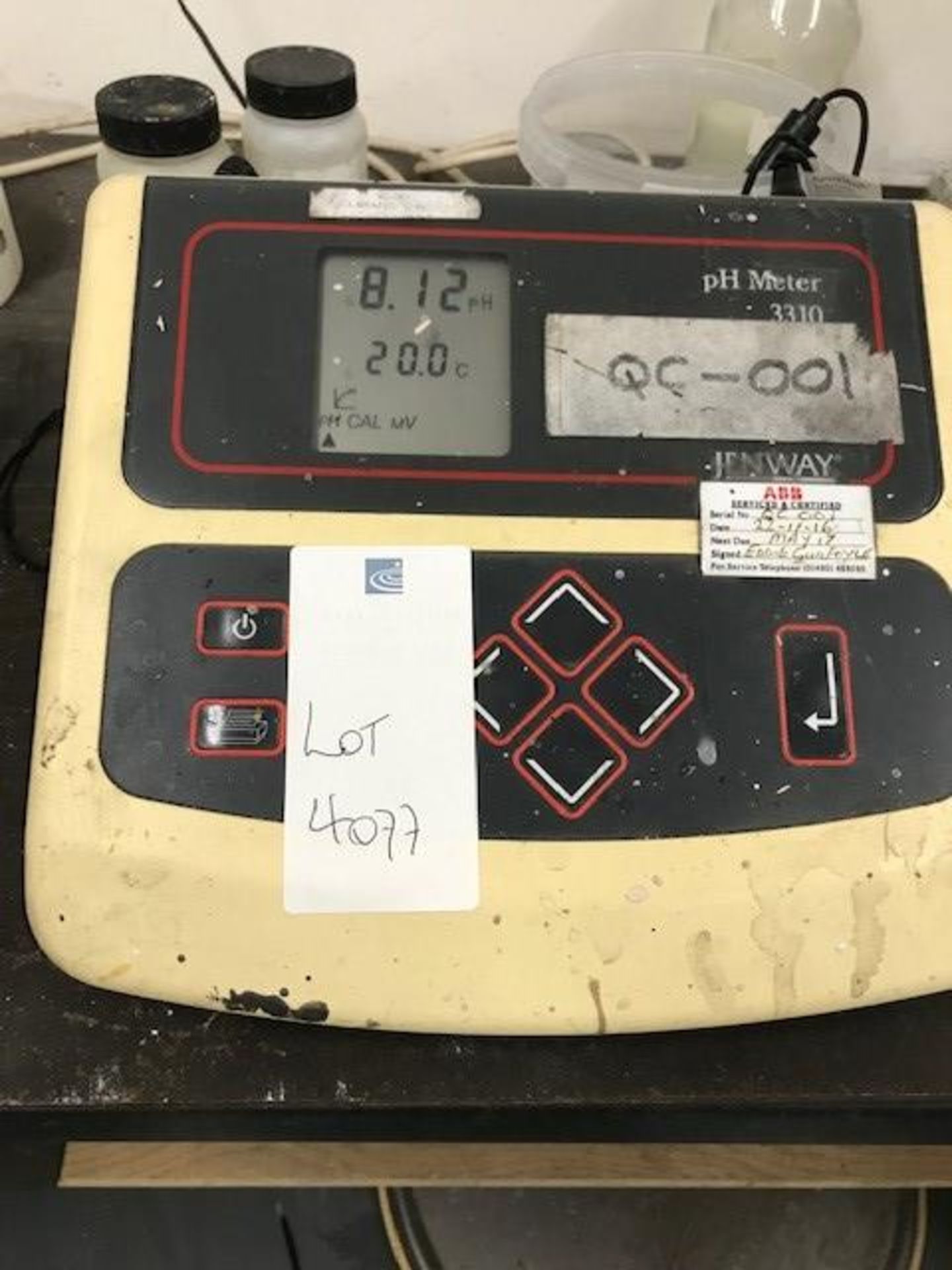 JENWAY 3310 ELECTRONIC PH METER (NOTE: ASSET LOCATED IN MIDDLETON & MUST BE REMOVED BY 16TH