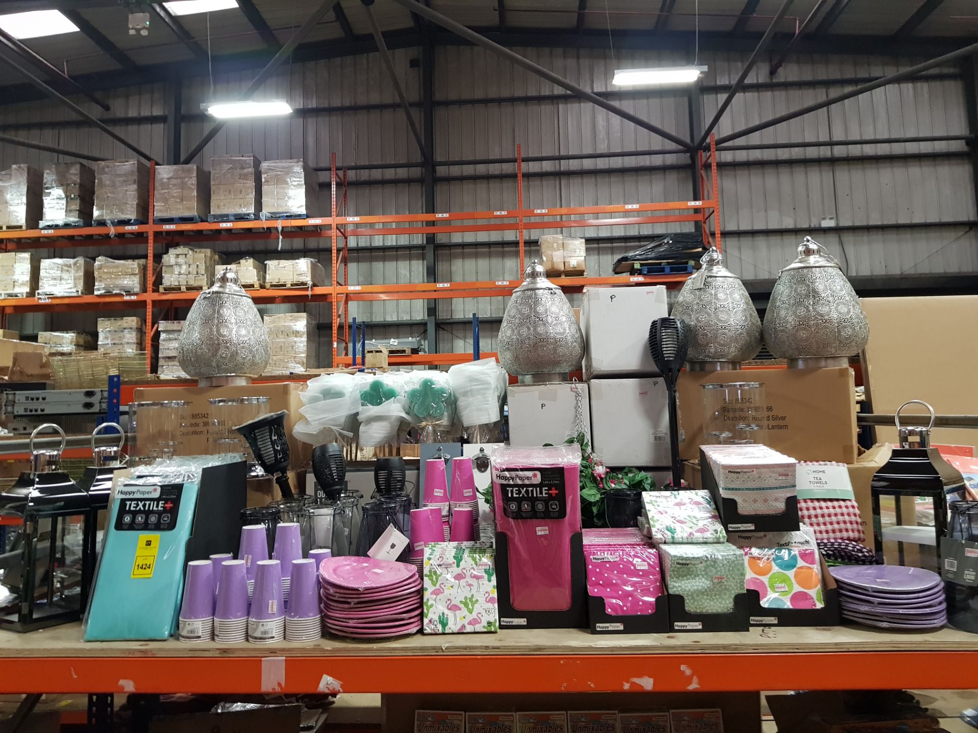 100+ PC BRAND NEW PREMIER GARDEN LOT ON A FULL SHELF IE. METAL LANTERS, SOLAR LANTERNS, PAPER