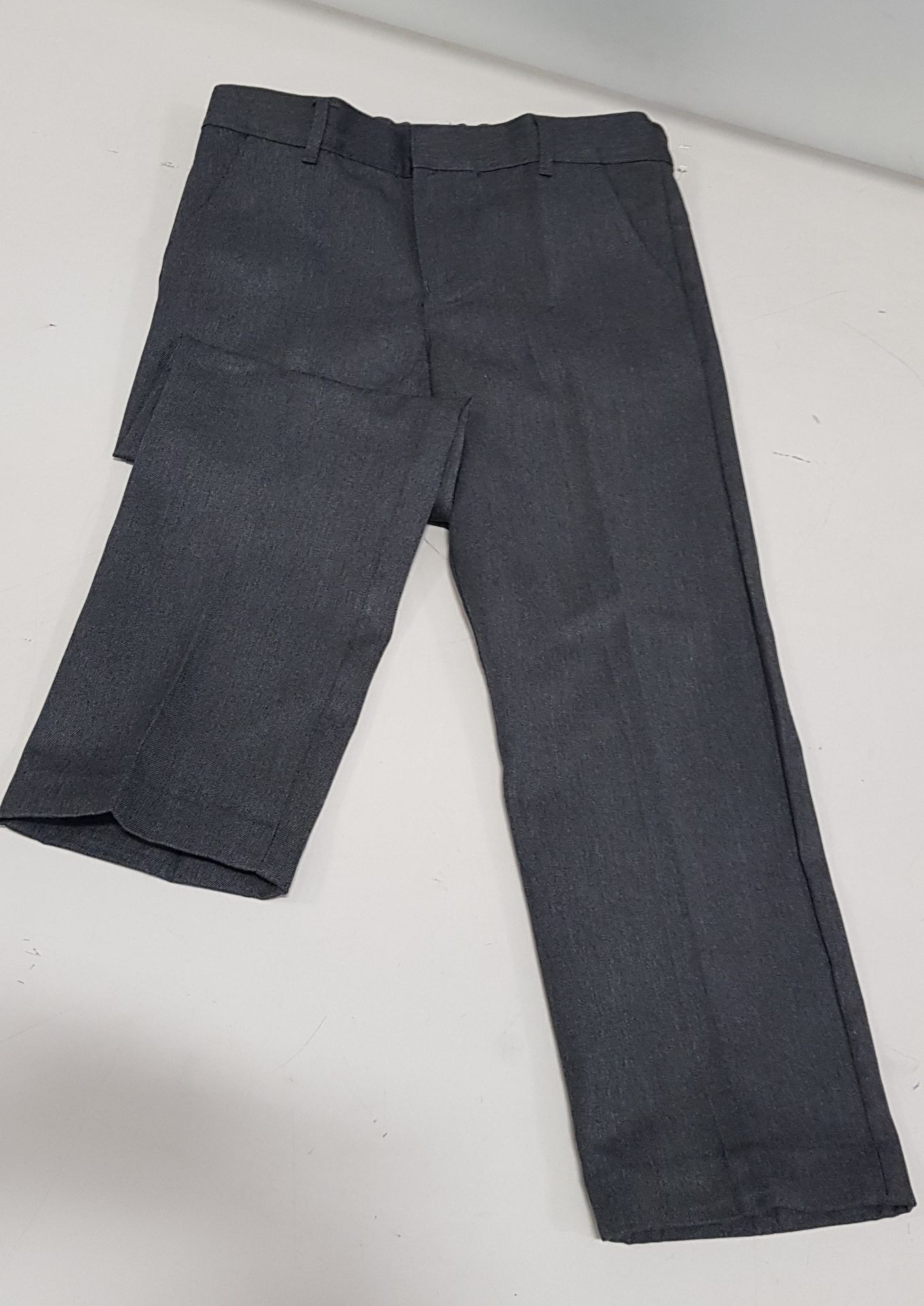 60 X BRAND NEW F&F PACKS OF 2 PLUS FIT BOYS TROUSERS ALL IN GREY IN SIZES ( 6-7 TO 10-11 ) ( RRP £