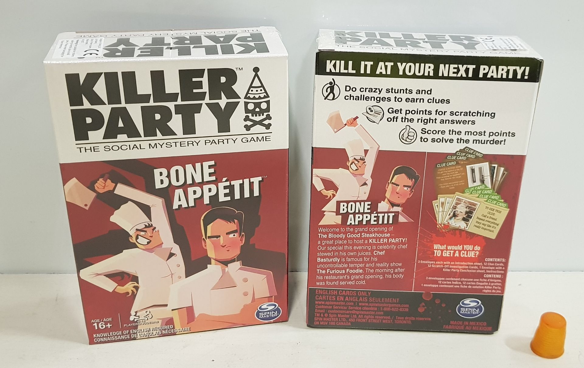 100 X BRAND NEW MURDER MYSTERY KILLER PARTY GAME - BON APPETIT - IN 20 CARTONS