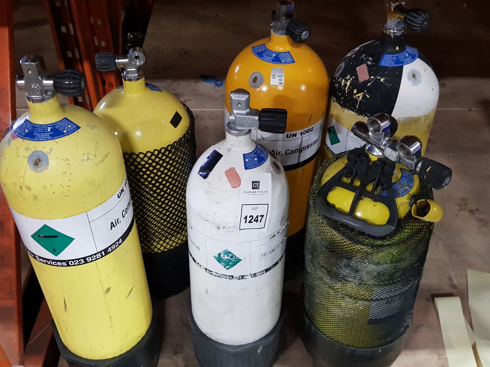 6 X AIR COMPRESSOR TANKS IN VARIOUS SIZES
