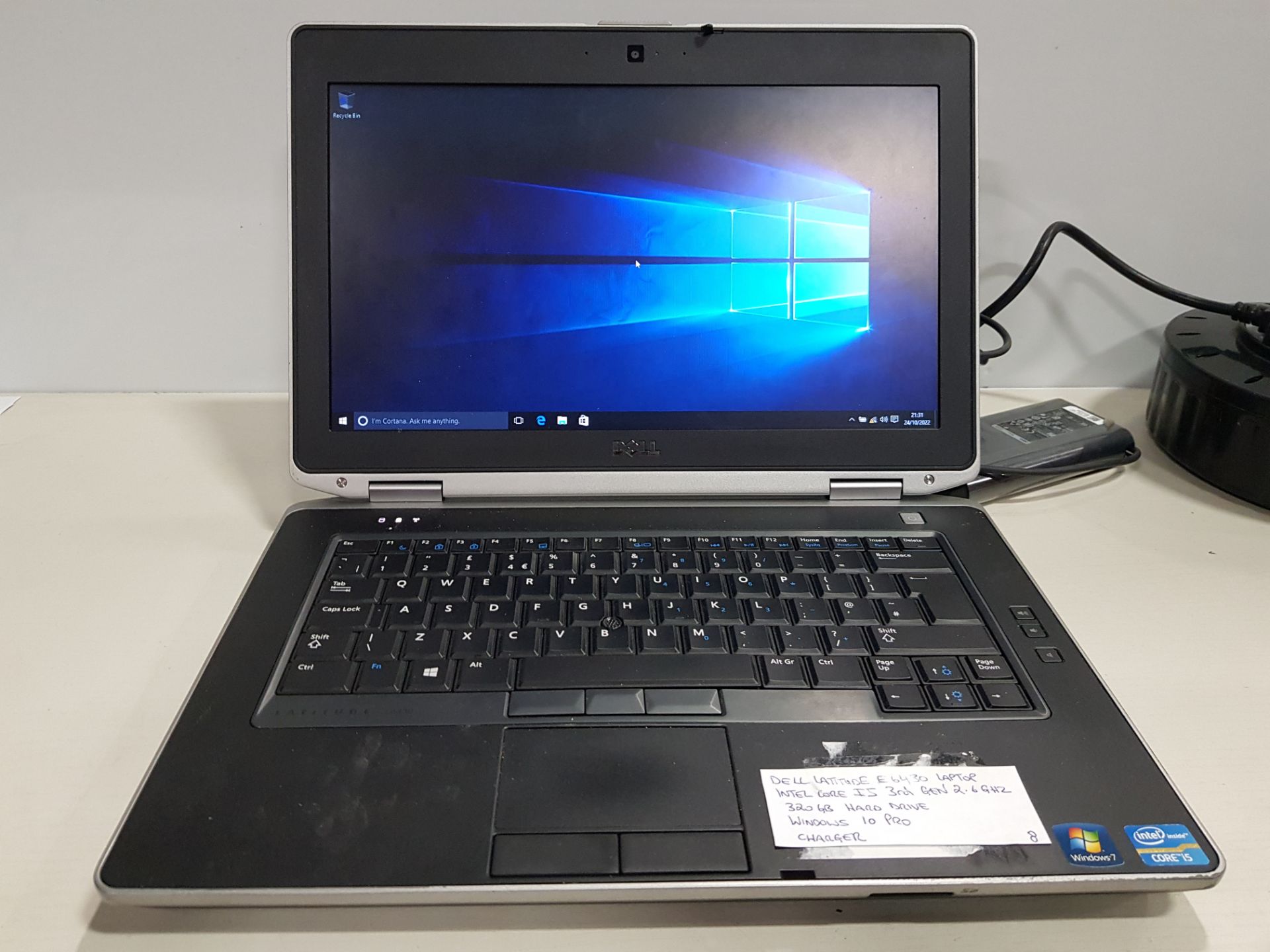 1 X DELL LATITUDE E6430 LAPTOP INTEL CORE I5 3ND GEN 2.6GHZ 320GB HARD DRIVE WINDOWS 10 PRO WITH