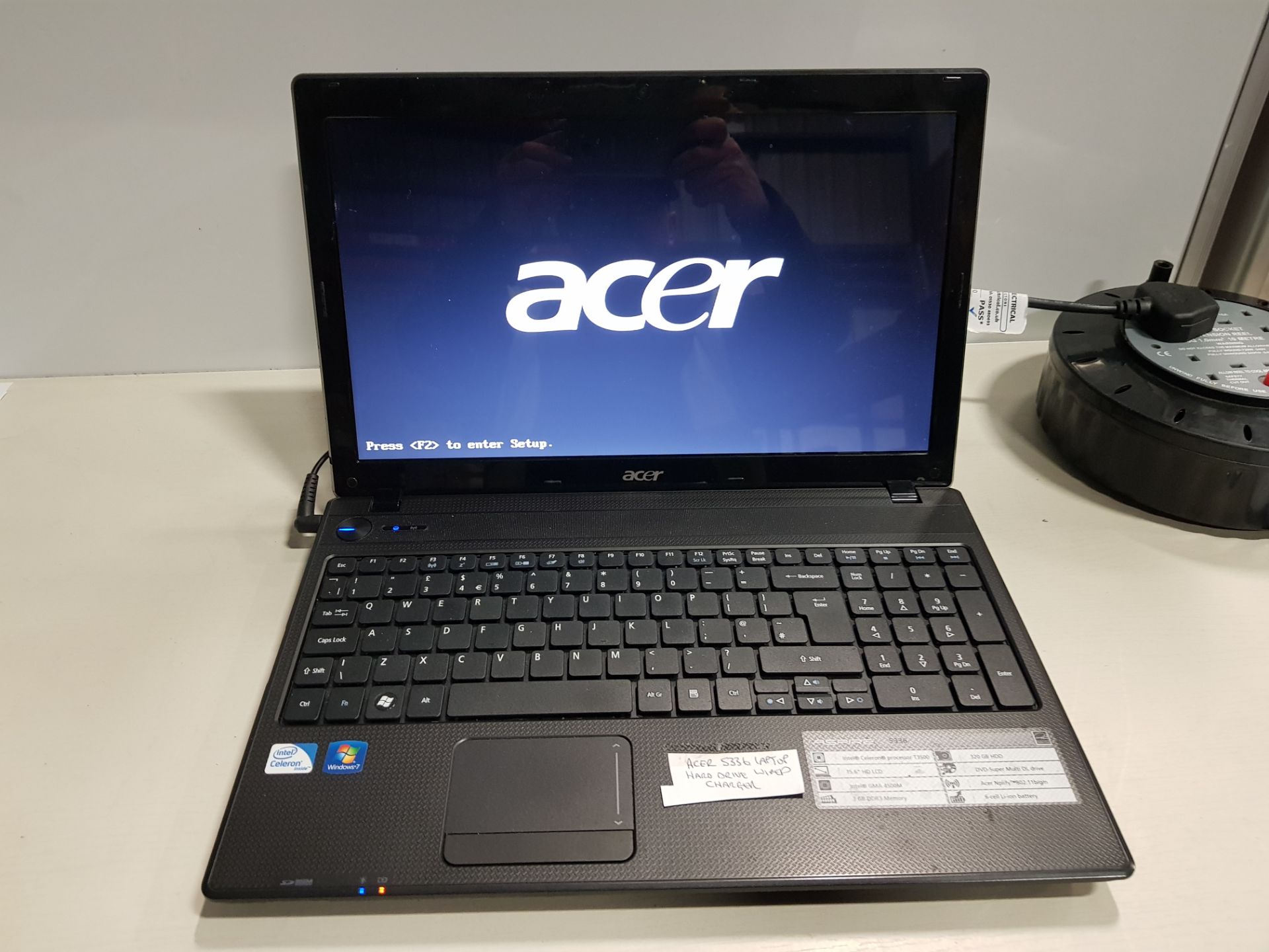 1 X ACER 5336 LAPTOP NO O/S WITH CHARGER