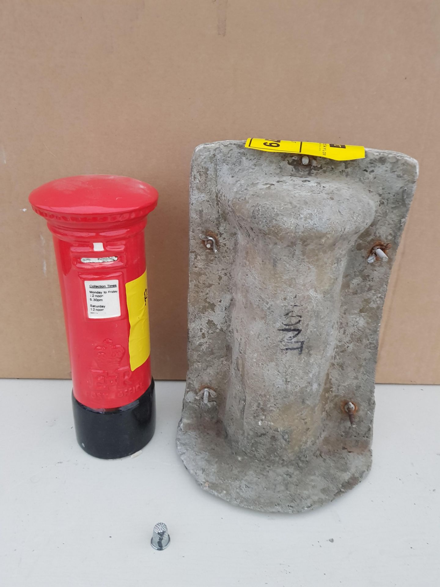 30CM PILLAR BOX MASTER CAST WITH LATEX SLIP & FIBRE GLASS MOULD (FOR CASTING PRODUCT TO RETAIL £19.