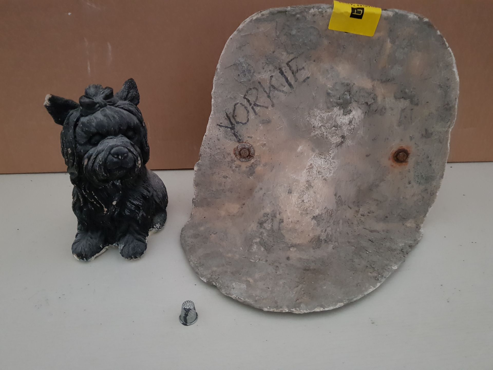 22CM TERRIER DOG MASTER CAST WITH LATEX SLIP & FIBRE GLASS MOULD (FOR CASTING PRODUCT TO RETAIL £