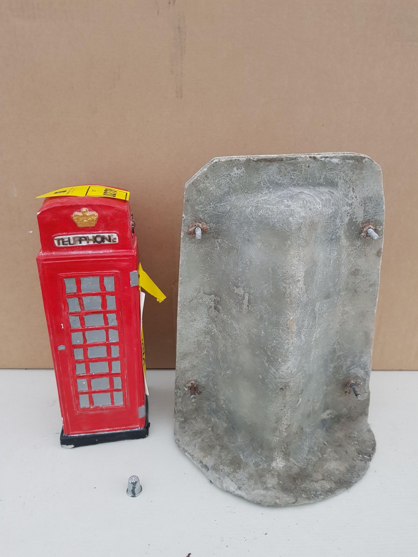 32CM PHONE BOX MASTER CAST WITH LATEX SLIP & FIBRE GLASS MOULD (FOR CASTING PRODUCT TO RETAIL £19.