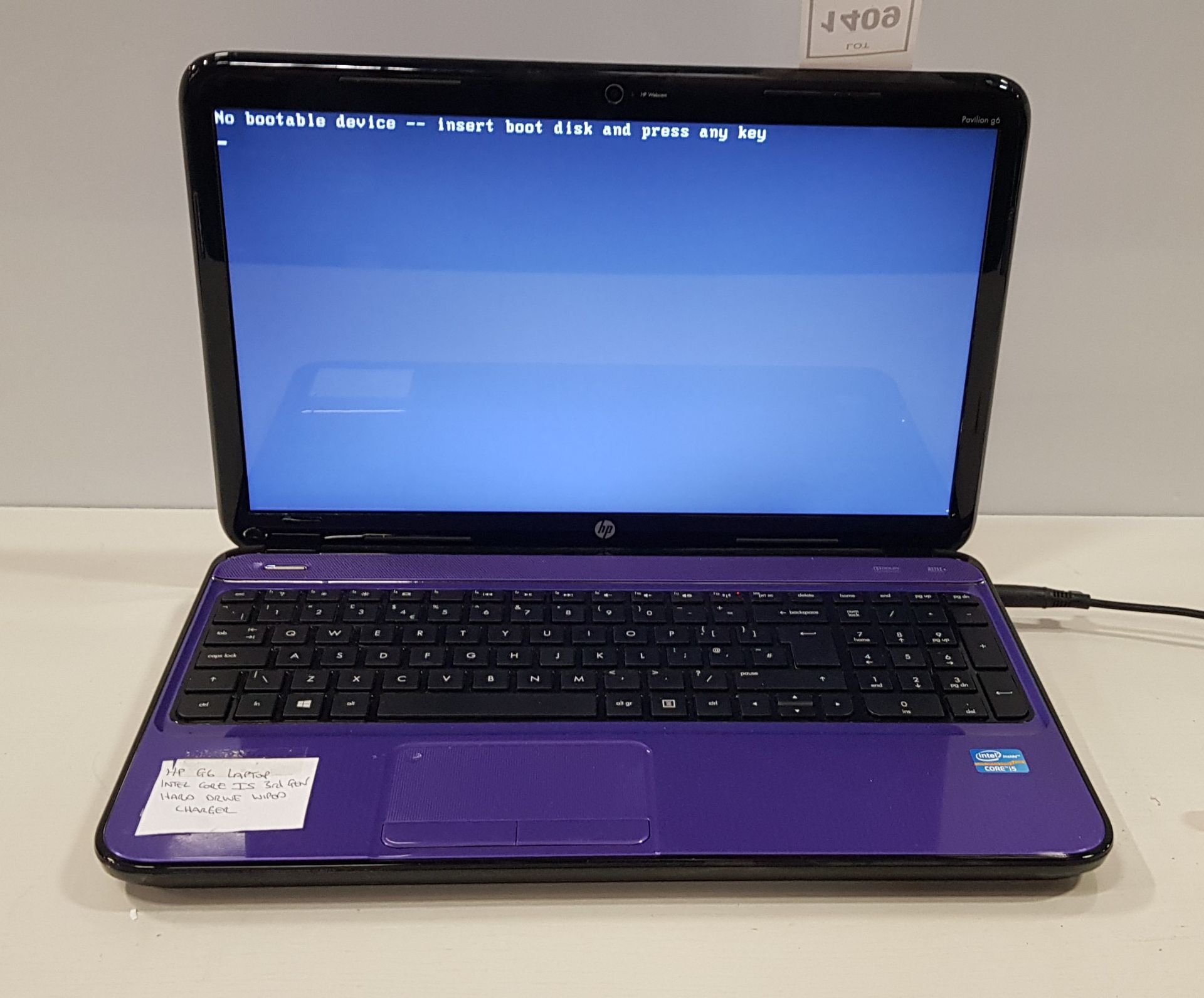 1 X HP G6 LAPTOP INTEL CORE IS 3RDGEN WITH CHARGER (DATA DRIVE WIPED NO OPS)