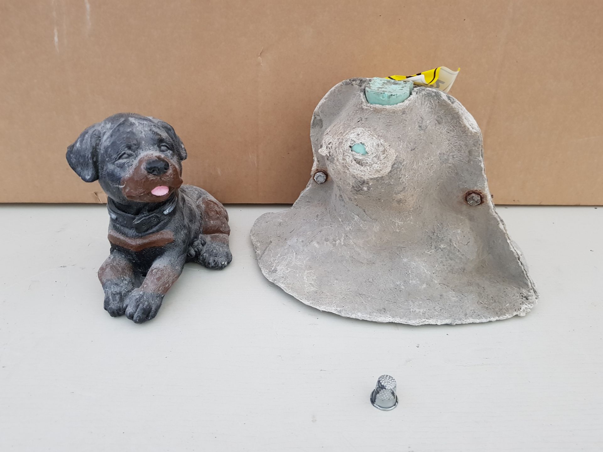 16 CM SITTING ROTWEILER DOG MASTER CAST WITH LATEX SLIP & FIBRE GLASS MOULD (FOR CASTING PRODUCT