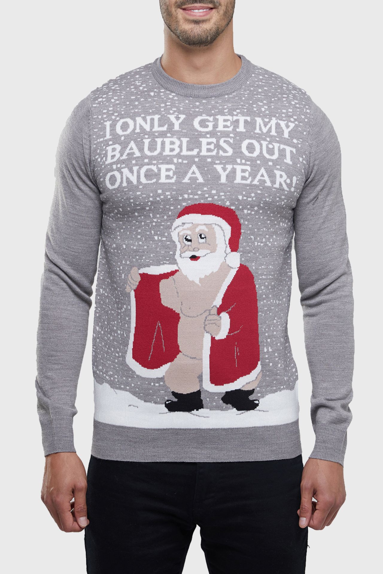 36 X BRAND NEW NOVELTY FESTIVE JUMPERS IE. THE GREATEST SNOWMAN (L-10), NAUGHTY SANTA GREY (M-5, S- - Image 2 of 4