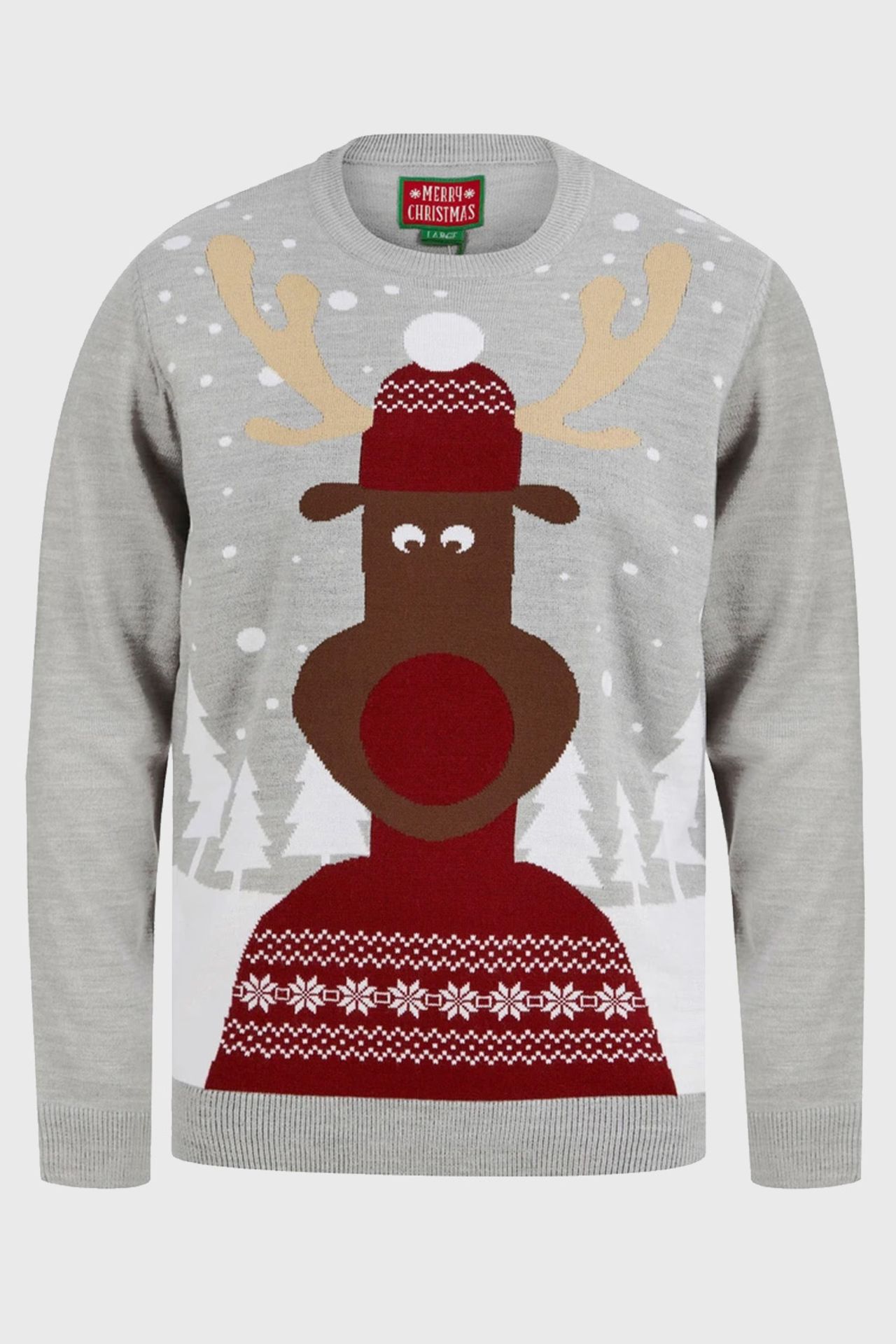 29 X BRAND NEW NOVELTY FESTIVE JUMPERS IE. KENSINGTON 1/4 ZIP GREY (XL-6), RUDOLPH CREW NECK INK - Image 3 of 4