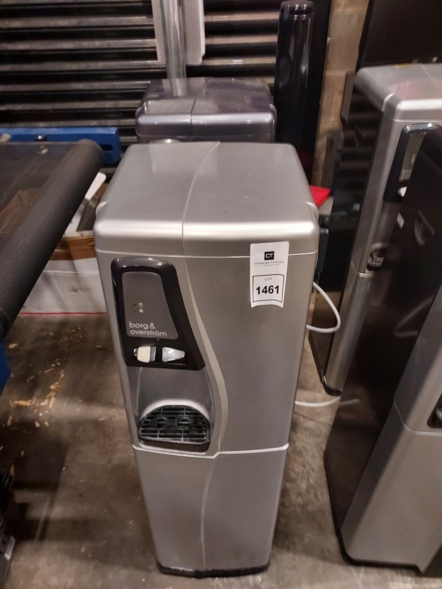 2 X BORG & OVERSTROM USED WATER DISPENSERS IN BLACK AND GREY