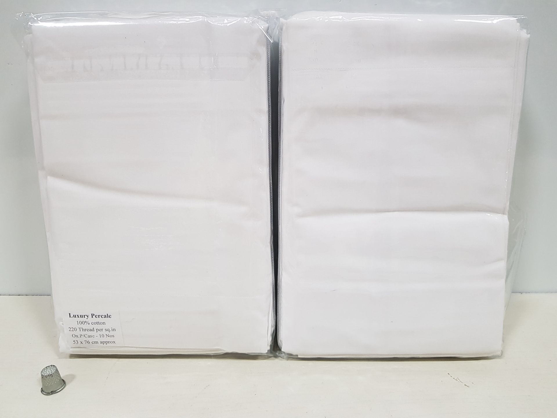 50 X BRAND NEW LUXURY PERCALE 100% COTTON WHITE OXFORD PILLOWCASES SIZE (53 X 76 CM ) IN 1 BOX (PICK