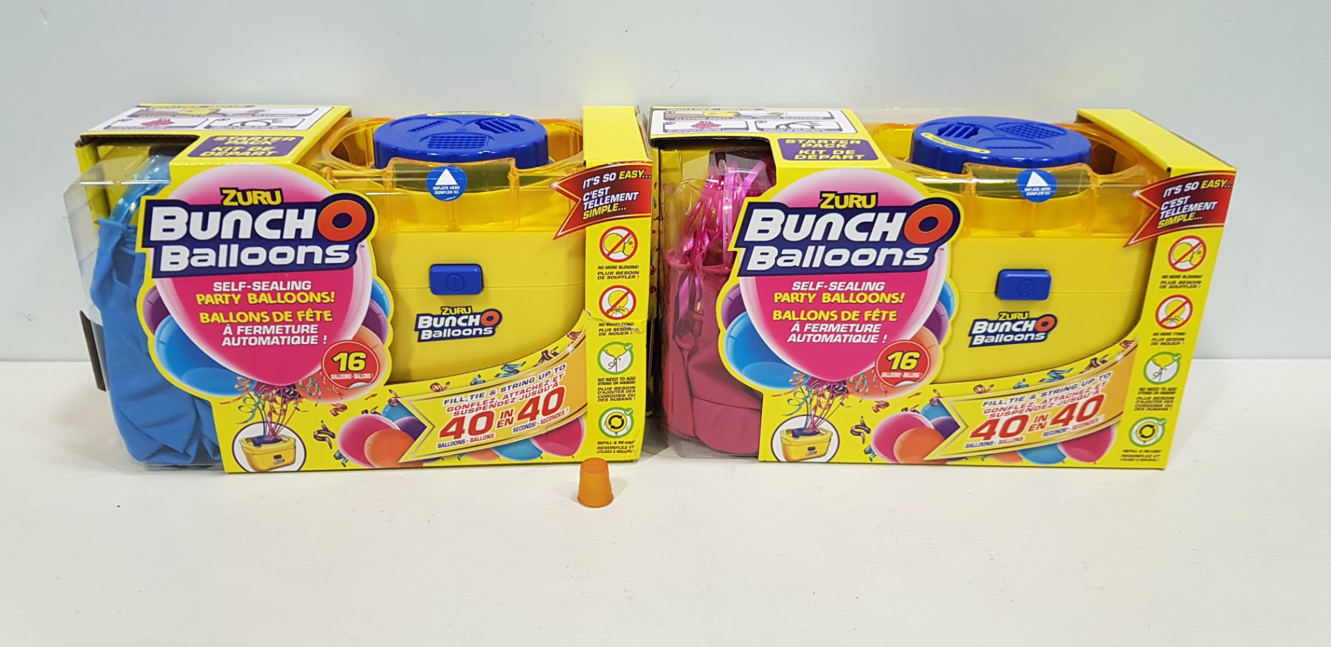 18 X BRAND NEW ZURO BUNCH O BALLOONS SELF-SEALING PARTY BALLOONS MACHINE (NOTE: EURO PLUG) - RRP £