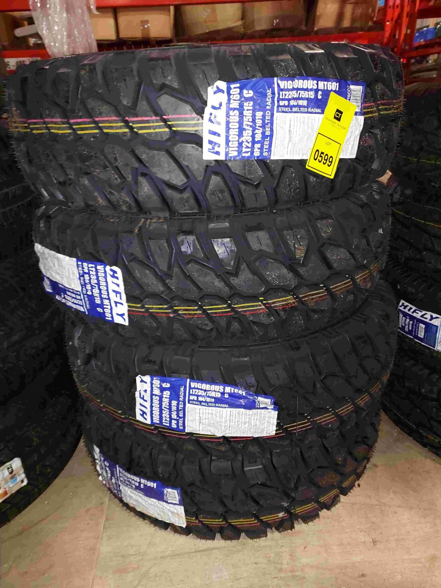 4 X BRAND NEW HIFLY VIGOROUS MT601 TYRES - LT235/75 R15 - C - 6BR104101Q