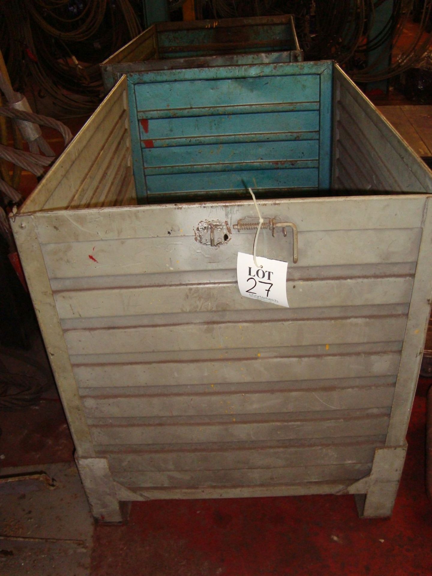 A quantity of steel demountable and wire cage pallet stillages, as lotted