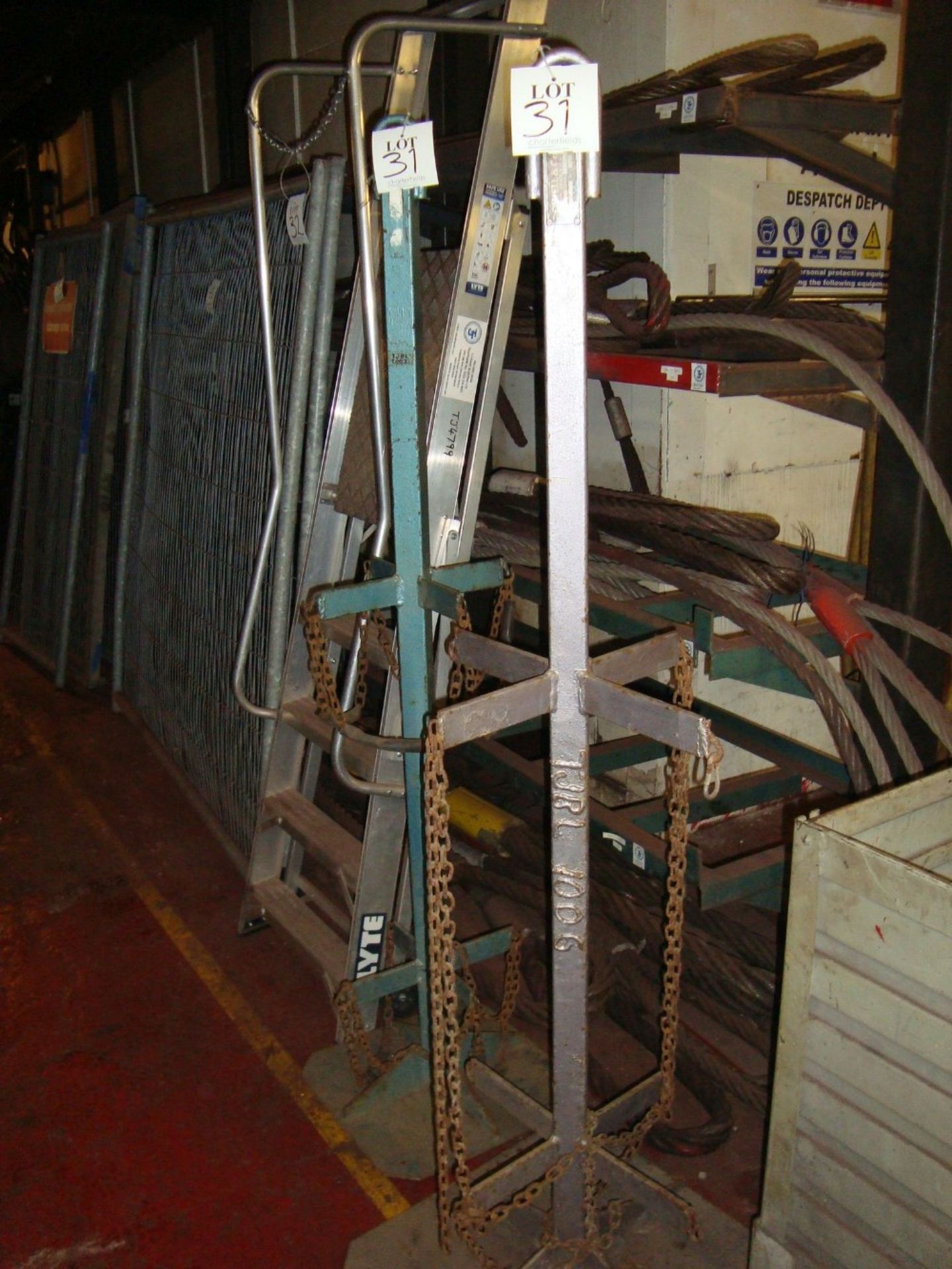 2 - Steel framed gas bottle supports