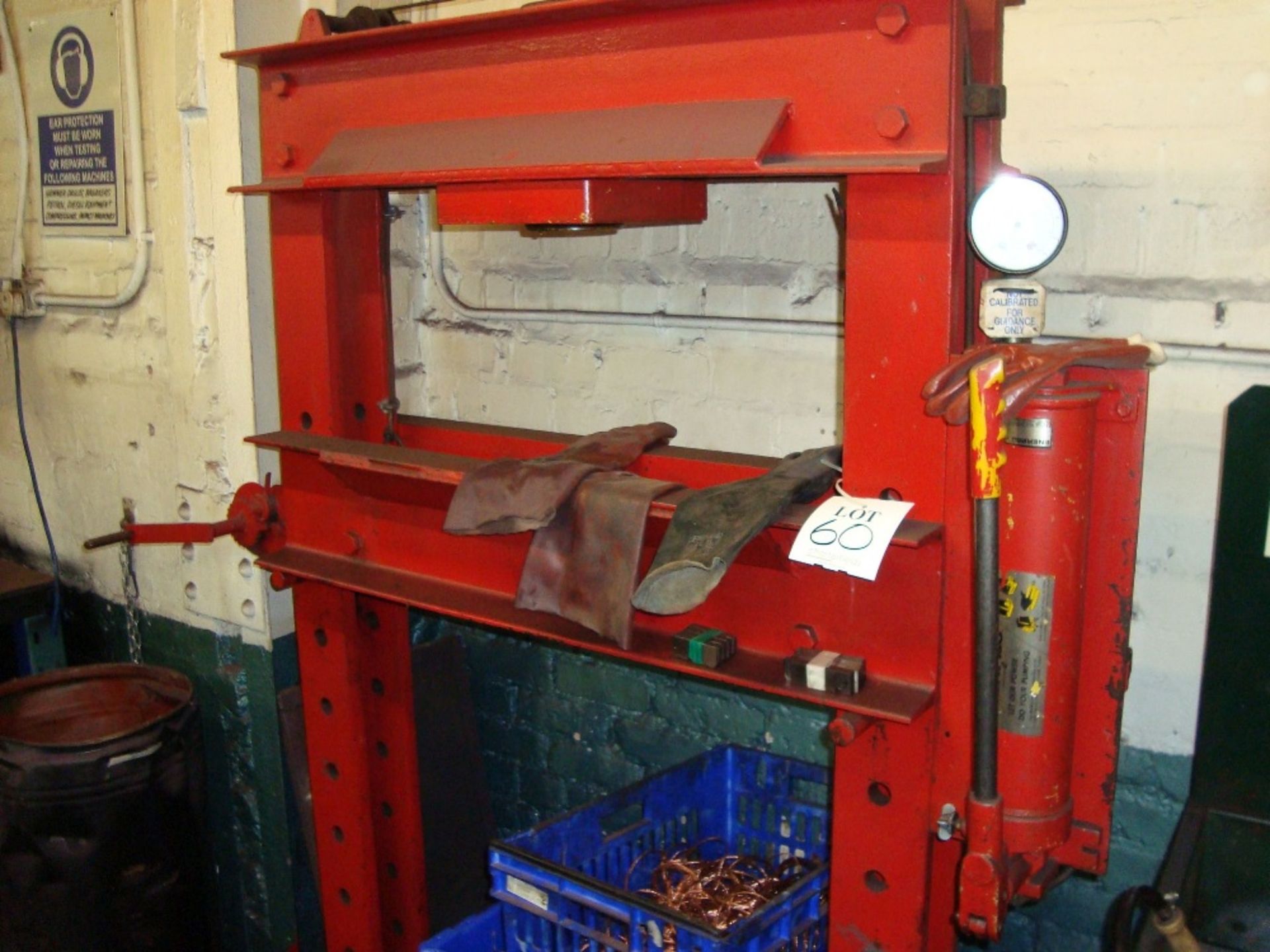 An Enerpac hydraulic bearing press