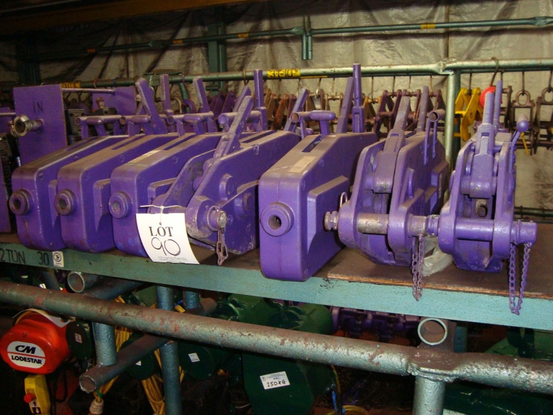 A quantity of approximately 18 Tirfor 1.5 tonne to 3 tonne pulling machines with cable stocks, as